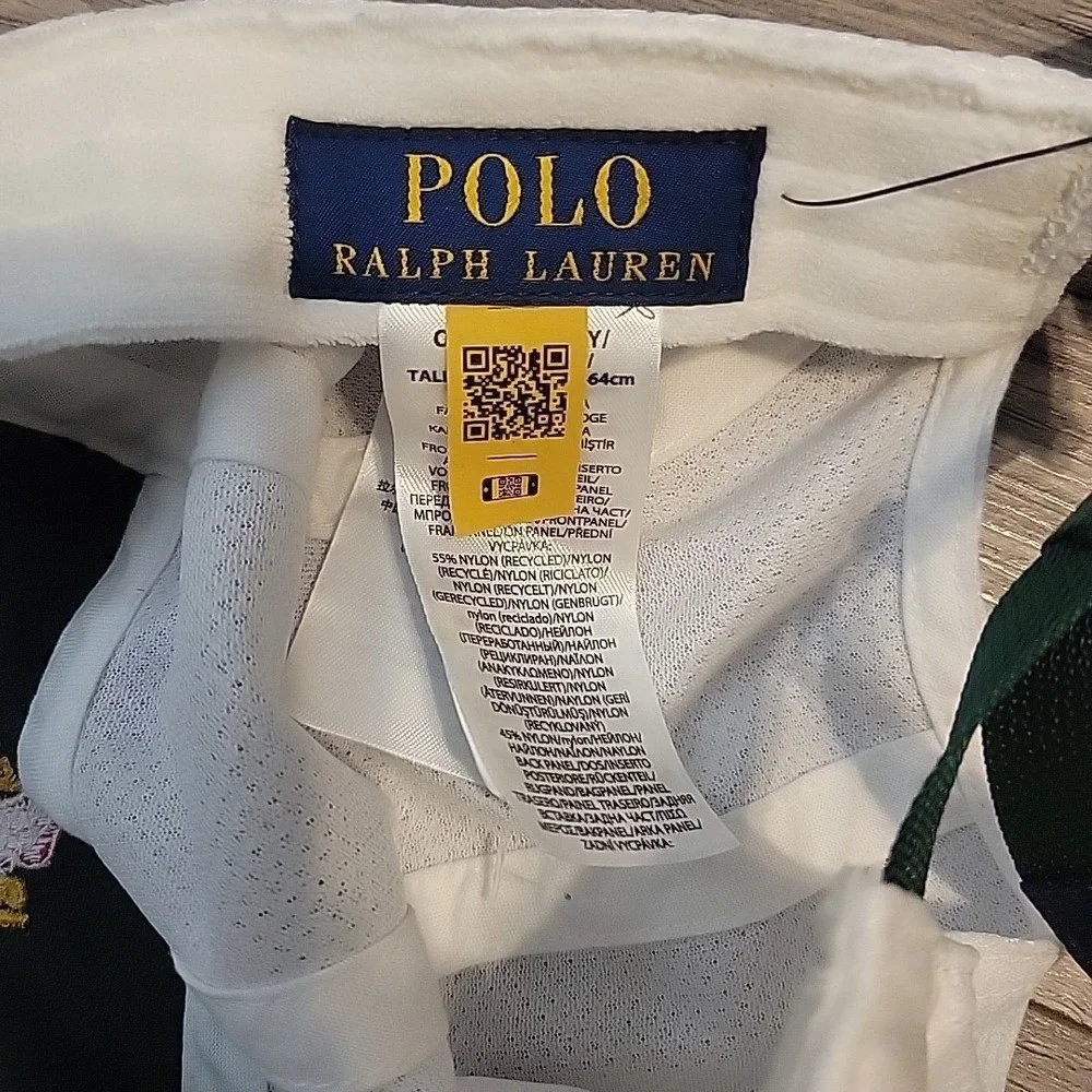 Polo Ralph Lauren Cap 1967 PLR Running Club‎ P Wing Adjustable Hat Green White
